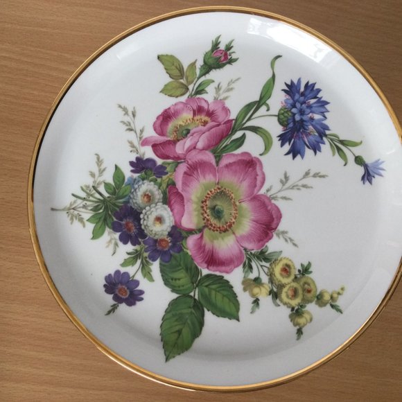 Gloria Fine Porcelain Bavaria Handwork Bayreuth footed candy cake dish pedestal - Picture 4 of 5